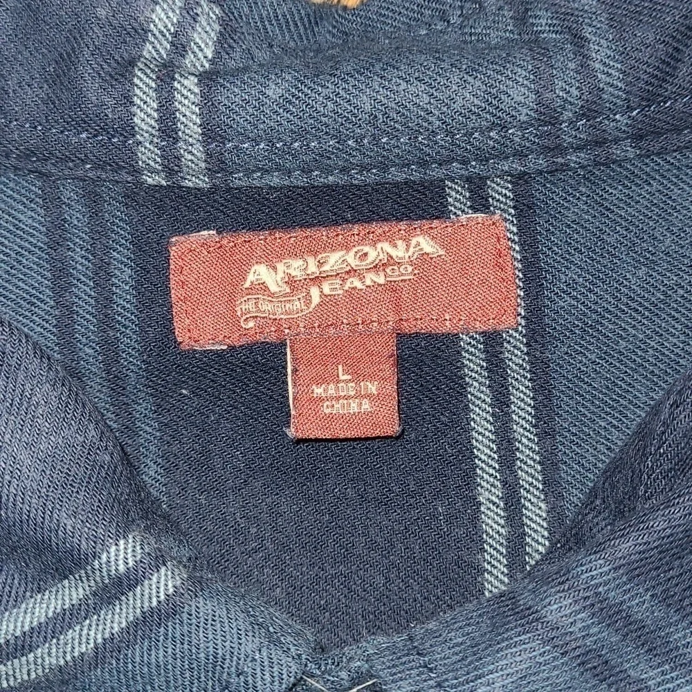 Men's Arizona Jeans plaid long sleeve shirt Size L - Picture 2 of 5